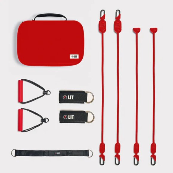 LIT AXIS™ smart resistance bands home workout kit gear - Cherry - Picture 1 of 4